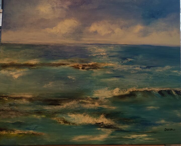 Pittura intitolato "OCEAN" da Nicole Orain, Opera d'arte originale, Olio