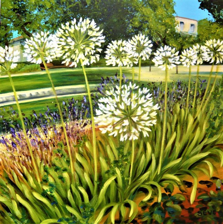 Peinture intitulée "Les allées J-Jaures…" par Nicole Severini (SEVE), Œuvre d'art originale, Acrylique Monté sur Châssis