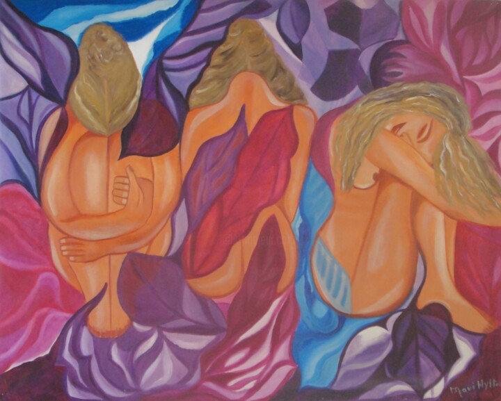 Painting titled "Reunión" by Nicole Sivam (nicolesivam), Original Artwork, Oil