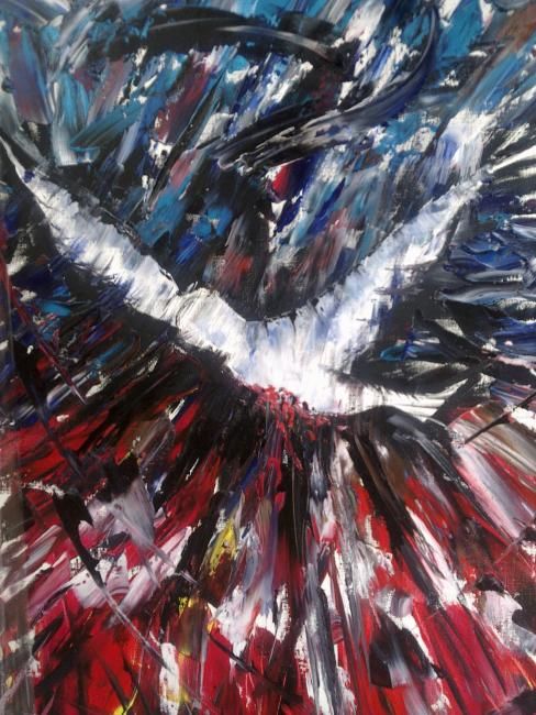 Peinture intitulée "LIBERTÉ" par Nicole Rocchetti, Œuvre d'art originale