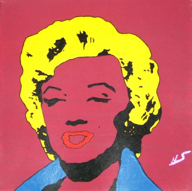 Malerei mit dem Titel "Marilyn Monroe II" von Nicole Schwarz, Original-Kunstwerk, Öl