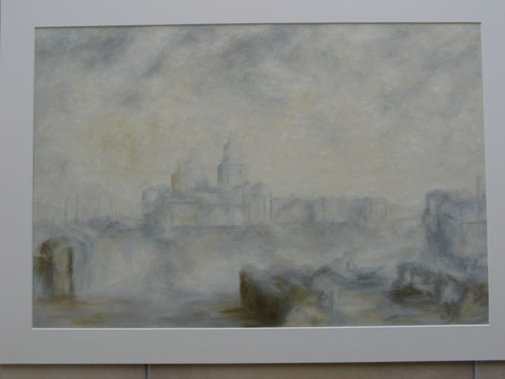 Peinture intitulée "Venezia La Dogana e…" par Nicole Serres, Œuvre d'art originale, Huile