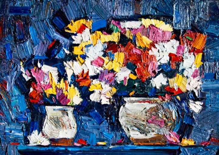 Peinture intitulée "Autumn Bouquets" par Nicoleta Stati, Œuvre d'art originale, Huile