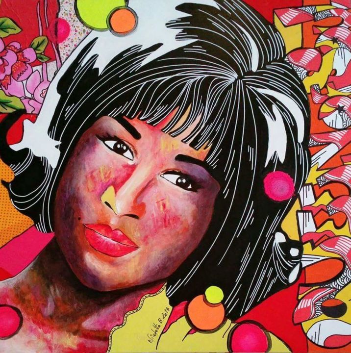 Painting titled "queen-of-soul-areth…" by Nicoletta B., Original Artwork