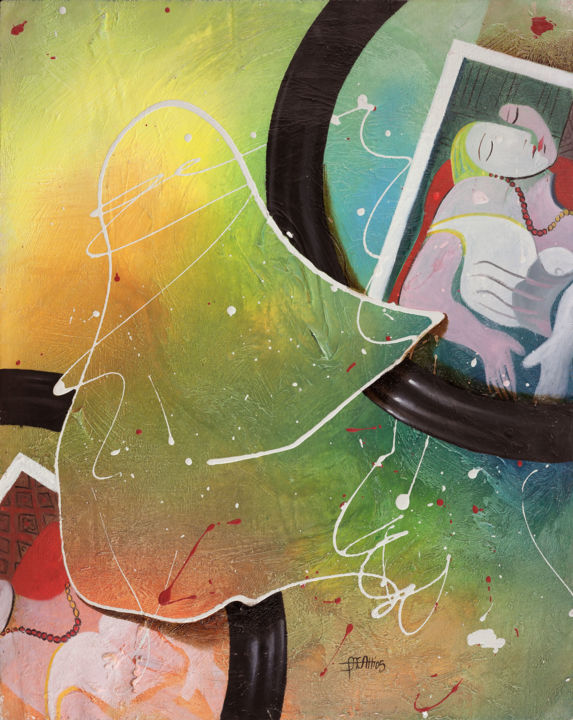 Peinture intitulée "IL SOGNO - serie CO…" par Nicoletta Bagatti, Œuvre d'art originale, Huile
