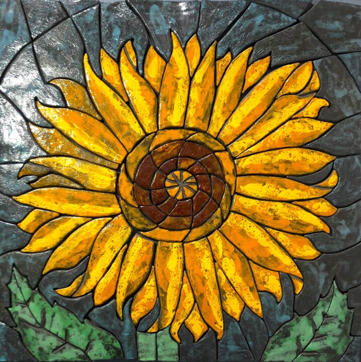 Sculpture titled "Sunflower" by Nicoletta De Francesco, Original Artwork, Ceramics