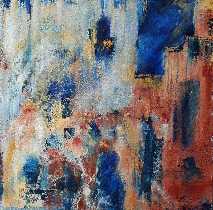 Painting titled "Urbs Picta consapev…" by Nicoletta Furlan, Original Artwork, Acrylic