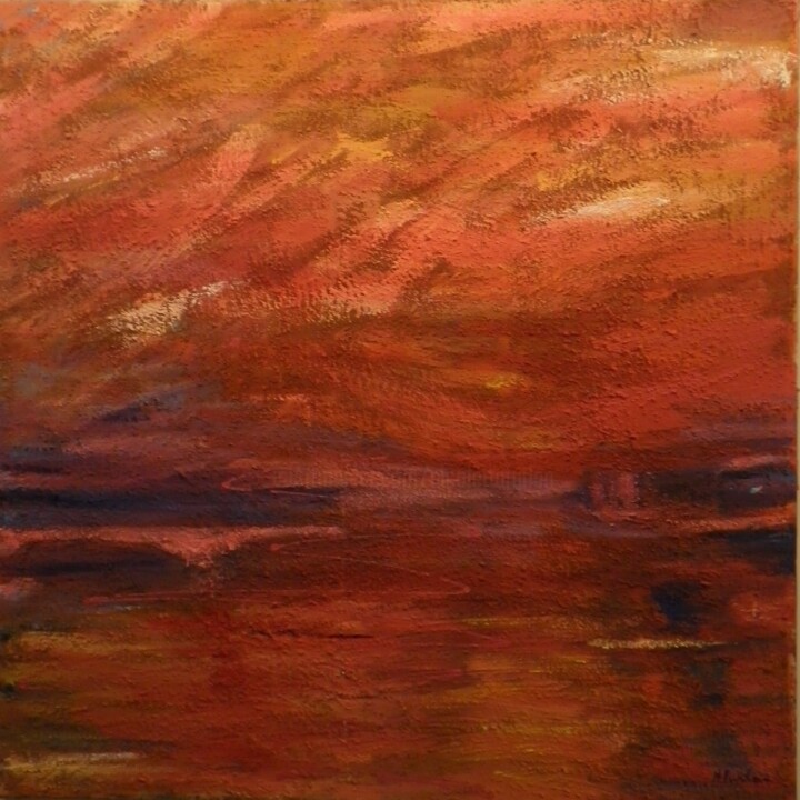 Painting titled "rosso" by Nicoletta Furlan, Original Artwork