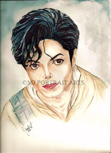 Pintura titulada "Michael Jackson - C…" por Nicole Wang, Obra de arte original, Oleo