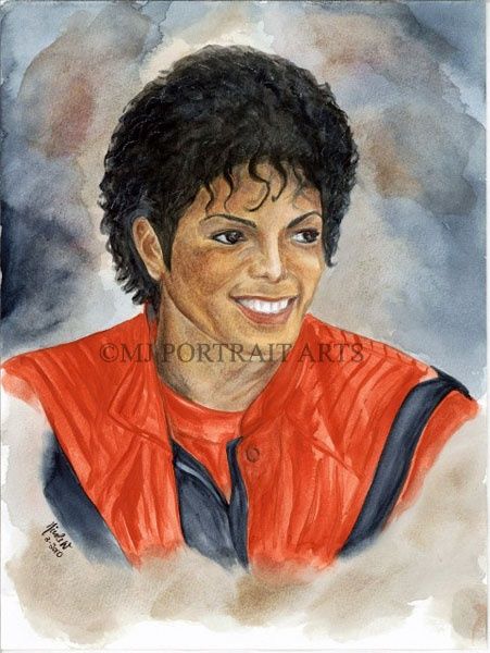 Painting titled "Michael Jackson - T…" by Nicole Wang, Original Artwork, Oil