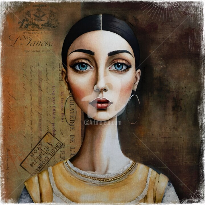 Digital Arts titled "Alena" by Nidigicrea, Original Artwork, Digital Painting