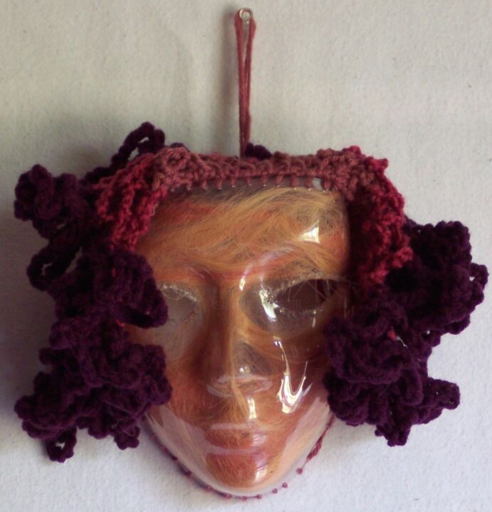 Sculpture intitulée "Masque d'apparat (A…" par Niephates, Œuvre d'art originale, Fil