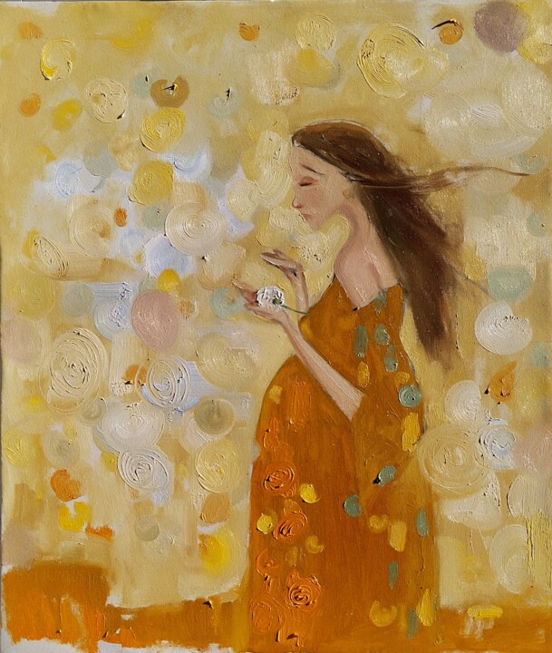 Картина под названием "Torch" - Nigina Jumanazarova, Подлинное произведение искусства, Масло
