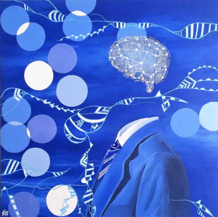 Pittura intitolato "2017-limmortalita-e…" da Linus Nigro, Opera d'arte originale, Acrilico