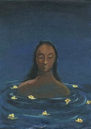 Painting titled "Under  the blue sky" by Nijeena Neelambaram, Original Artwork