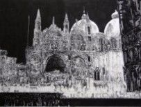 Prenten & gravures getiteld "威尼斯狂欢夜" door Jianming Ni, Origineel Kunstwerk, Xylograaf