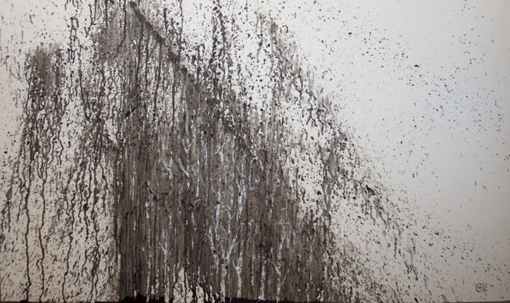 Malerei mit dem Titel "Memory track" von Nika Glushkova, Original-Kunstwerk, Öl Auf Keilrahmen aus Holz montiert