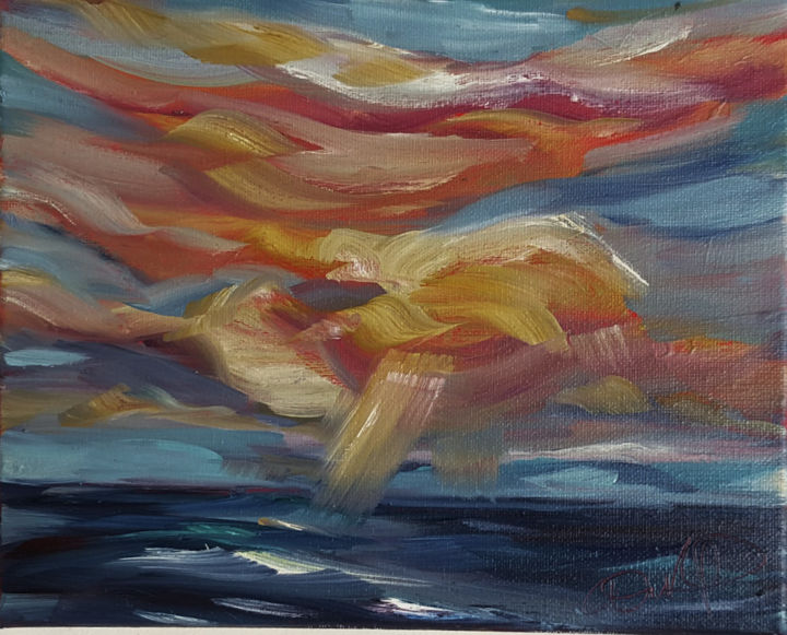 Sunlight Breaks Through Sunset Clouds Painting By Niki Purcell Artmajeur