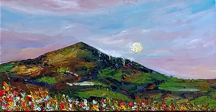 「Croghan mountain an…」というタイトルの絵画 Niki Purcellによって, オリジナルのアートワーク, オイル