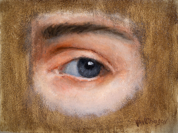 Malerei mit dem Titel "Bougeureau Eye Stud…" von Nikita Van Chagov, Original-Kunstwerk, Öl