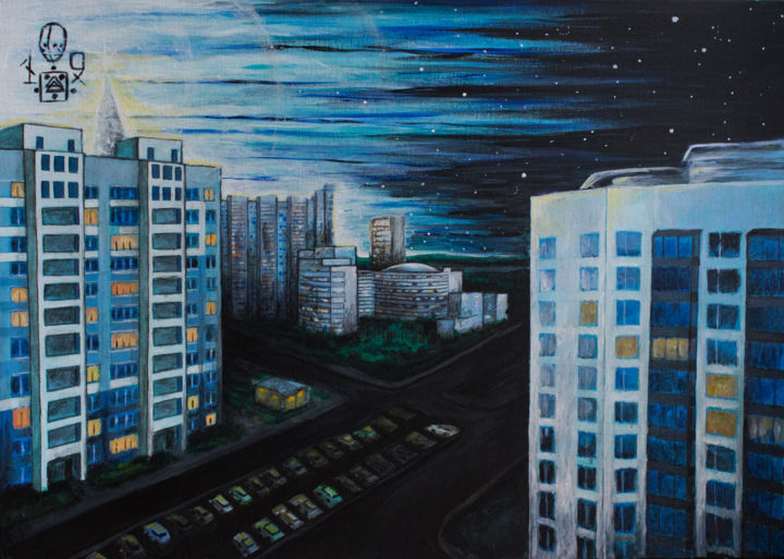 Pintura intitulada "dawn" por Nikita Nikitin, Obras de arte originais, Acrílico