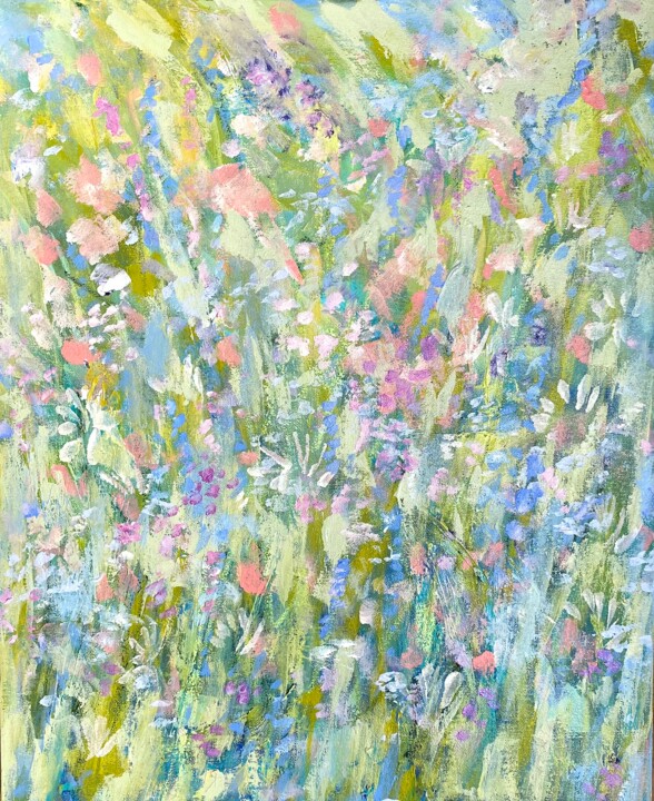 Painting titled "Summertime 2" by Nikki Wheeler, Original Artwork, Acrylic