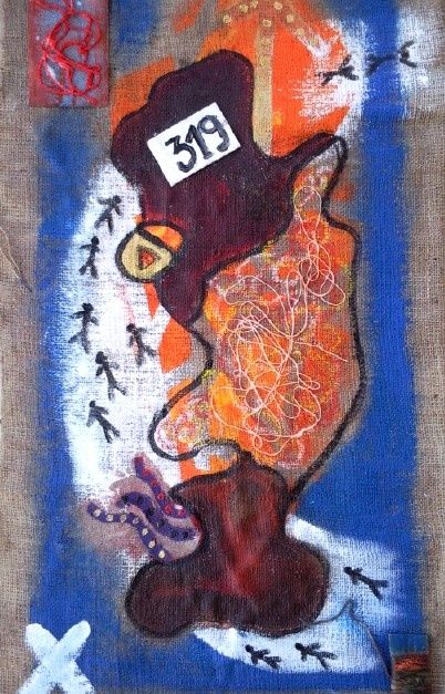 Pintura titulada "Zombification 319" por Nikki Elisé, Obra de arte original