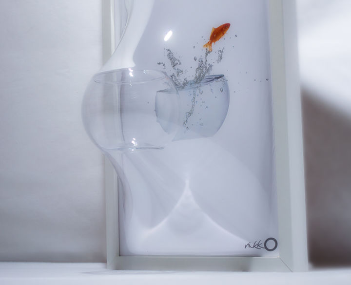 雕塑 标题为“O-fish” 由Nikko, 原创艺术品