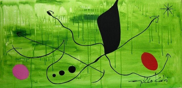 Картина под названием "Le jardin des amants" - Nikko Kali, Подлинное произведение искусства