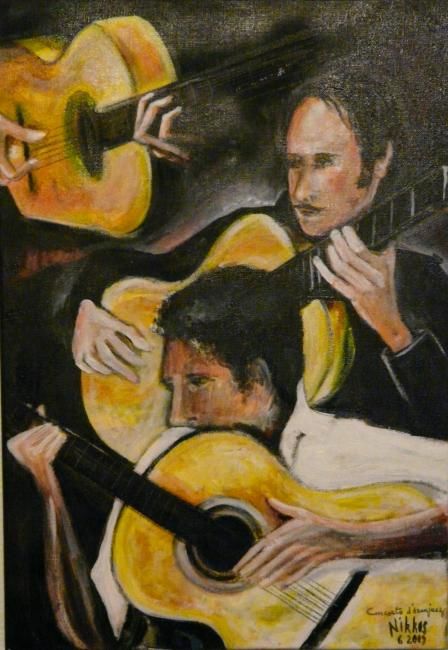 Peinture intitulée "Concerto d'Aranjuez" par Nikkos, Œuvre d'art originale