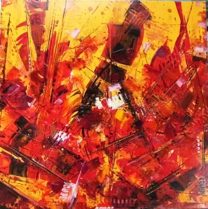 Peinture intitulée "Viva España" par Nikkos, Œuvre d'art originale, Huile