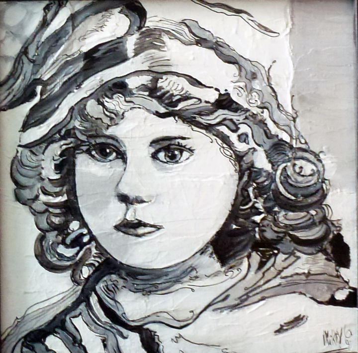 Painting titled "Gavroche" by Nikky, Original Artwork, Acrylic