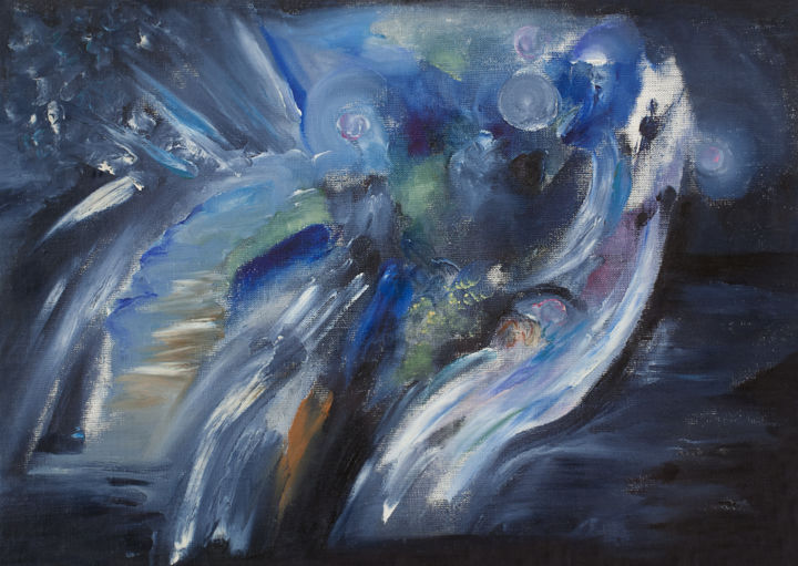 Peinture intitulée "a3 1978-08, 49x35 c…" par Nikned, Œuvre d'art originale, Huile
