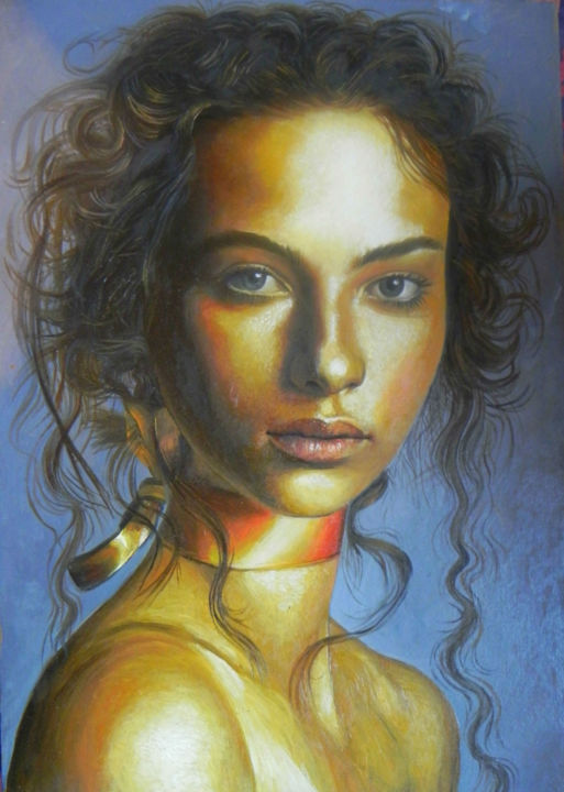 Pintura intitulada "Woman portrait" por Niko Svimonishvili, Obras de arte originais, Óleo