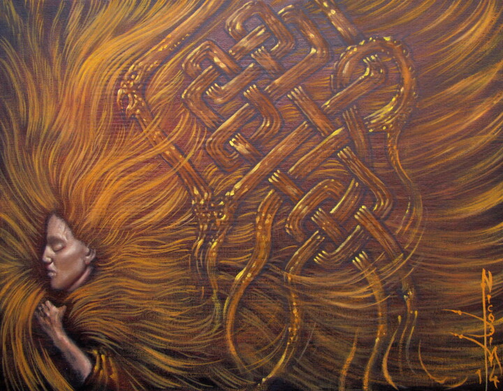 Картина под названием "Из серии: "Готика"" - Никодим Лейбгам, Подлинное произведение искусства, Масло