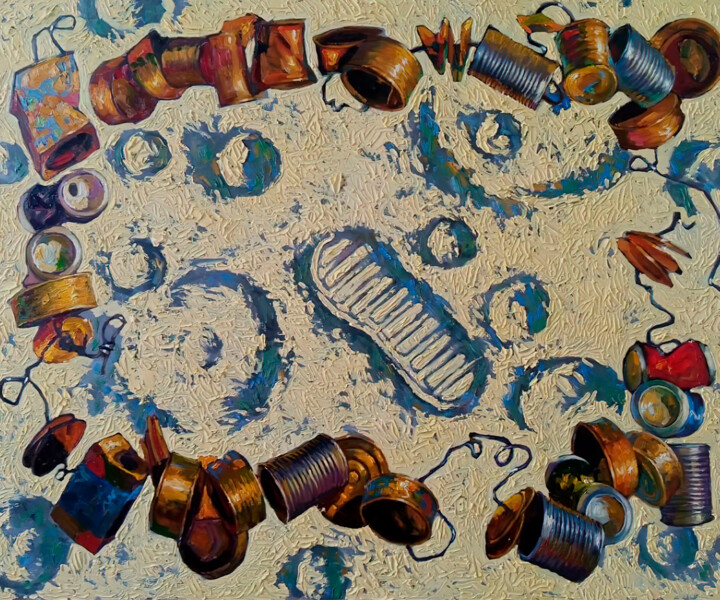 Malarstwo zatytułowany „Ringing” autorstwa Bakhtiyar Urakov, Oryginalna praca, Olej Zamontowany na Drewniana rama noszy
