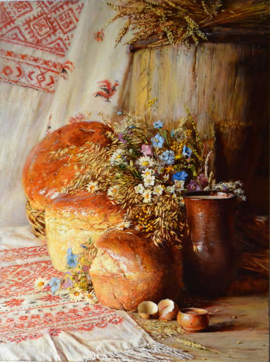 Painting titled "Всех со Светлой Пас…" by Iurii Viktorovich Nikolaev, Original Artwork
