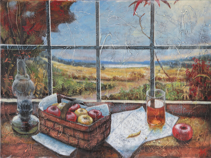Картина под названием "Болдинская осень II" - Nikolai Bogomolov, Подлинное произведение искусства, Масло
