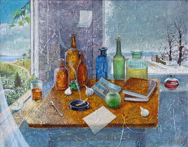 Malerei mit dem Titel "Алхимия состояния" von Nikolai Bogomolov, Original-Kunstwerk, Öl