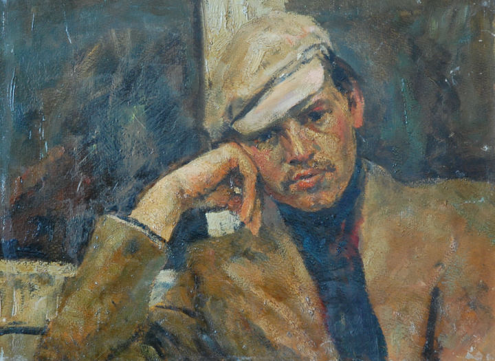 Painting titled ""Thought "" by Nikolai Chebotaru, Original Artwork
