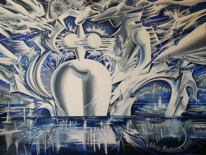 Painting titled "ICEBERG" by Nikolai Bartossik, Original Art, Acrylic