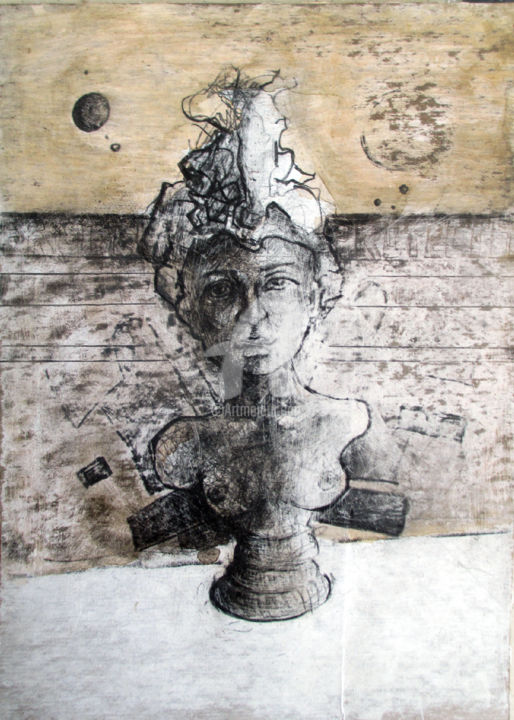 Dessin intitulée "Musa" par Nikola Radonjic Johnny, Œuvre d'art originale, Graphite