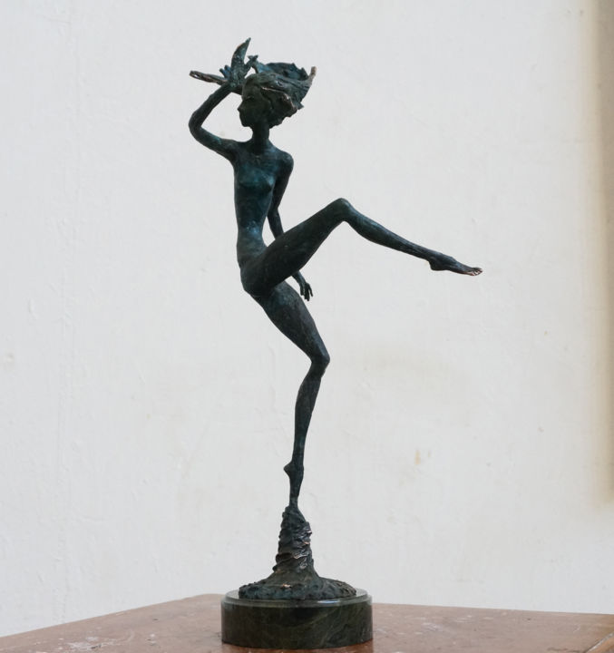 Sculpture titled "Whirpool" by Nikolai Shatalov, Original Artwork, Bronze