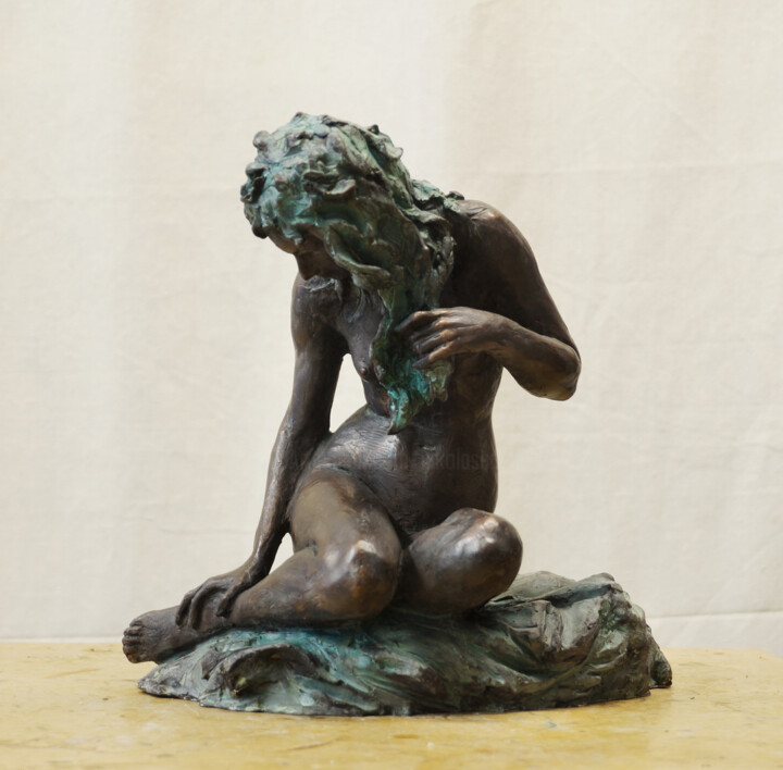 Skulptur mit dem Titel "The Morning" von Nikolai Shatalov, Original-Kunstwerk, Bronze