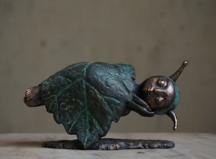 Sculpture titled "Сон" by Nikolai Shatalov, Original Artwork, Metals