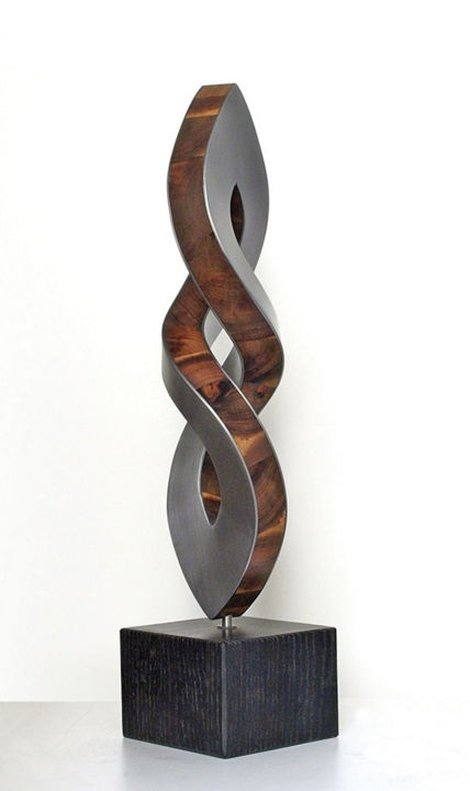 Skulptur mit dem Titel "fließende_s" von Nikolaus Weiler, Original-Kunstwerk, Metalle