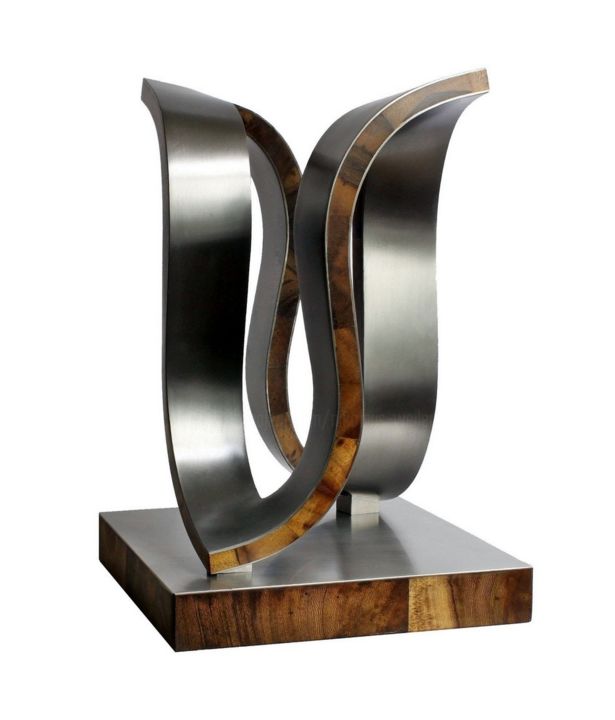 Sculpture titled "Quadrabel" by Nikolaus Weiler, Original Artwork, Metals