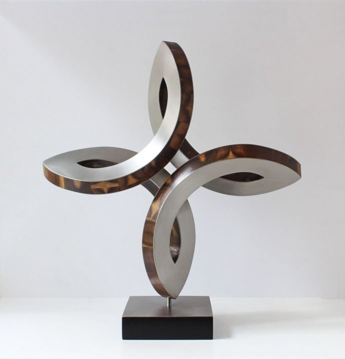 Sculpture titled "oszillierende Seque…" by Nikolaus Weiler, Original Artwork, Stainless Steel