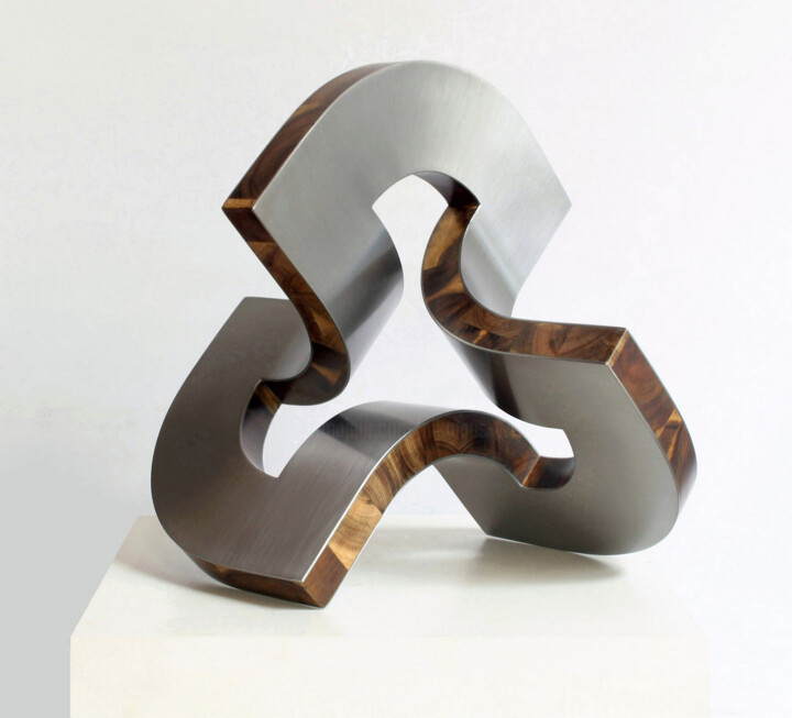Escultura intitulada "wogende Sequenz" por Nikolaus Weiler, Obras de arte originais, Aço inoxidável