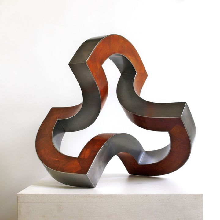 Sculpture titled "schwingende dimensi…" by Nikolaus Weiler, Original Artwork, Metals
